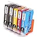 Office World 4 Color Hp printer 564XL Ink Cartridge (2 Large Black 1 Cyan 1 Magenta 1 Yellow)5 Packs, Compatible with HP Photosmart 5520 6520 6510 7510 7520 7515 C6380 C310a
