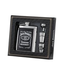 Kitchen: Jack Daniels 6-Ounce Flask/Shots/Funnel Gift Set - Jack Daniels Licenced barware