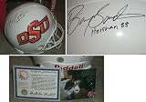 Barry Sanders Signed Oklahoma State Riddell Deluxe Full-Size Replica Helmet w/Heisman 88