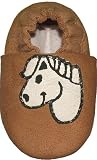Tibet PLATEAU soft soled infant full grain leather baby shoes white horse