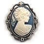 Classic Cameo AB Crystal Brooch (Antique Silver) Avalaya