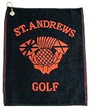 Longridge St. Andrews Towels Black Red
