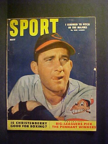 Bob Lemon Cleveland Indians Autographed May 1953 Sport Magazine