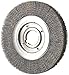 10" Brush OD x 1-1/8" Face Width, 2" Arbor Hole, Crimped Steel Wheel Brush