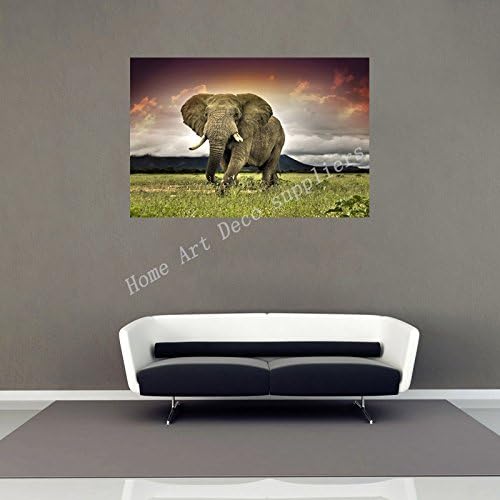 Grassland Animals Elephants Poster 4 Size Image Of Modern Urban Art Deco Wallpaper Waterproof Back Glue Paper Poster WFJ197