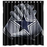 NFL Dallas Cowboys Custom Decor Waterproof Fabric Bathroom Shower Curtain 66"x72"
