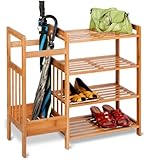 Honey-Can-Do SHO-02222 4-Tier Bamboo Entryway Organizer