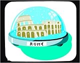 Decorated Mouse Pad with Italy, rome, ancient, "snow globe", ruin, coliesum