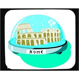 Mouse Pad with Italy, rome, ancient, "snow globe", ruin, coliesum