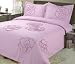 Jenny George Juno 3-Piece Duvet Cover Set with 3 Dimensional Floral Embroidery, Full/Queen