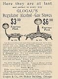 1908 Glogau Alcohol-Gas Stoves Print Ad (6261)