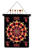 SOUTHERN CALIFORNIA USC TROJANS Magnetic DART BOARD SET with 6 Darts (15 wide and 18 long)