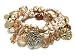 Glamorous Pink Gold Multi Heart Beaded Wrap Bracelet Necklace image 1