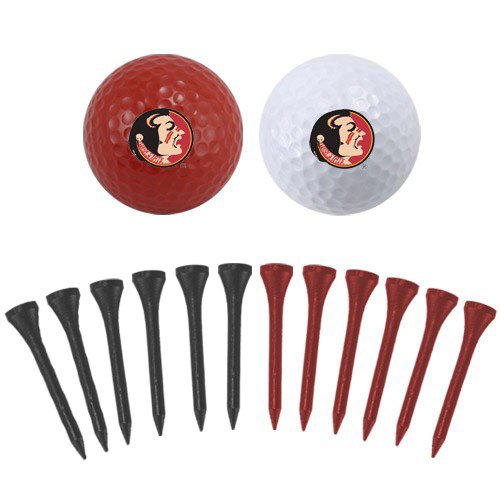 Florida State Seminoles Two Golf Balls And Twelve Tees Set