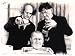 Search : Three Stooges Sketch Portrait, Charcoal Graphite Pencil Drawing - Double Matt Reproduction (11" x 14") (WU245)
