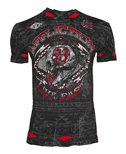 Affliction Men's AC Warpath Tee Shirt Black