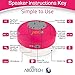 Abco Tech Water Resistant Wireless Bluetooth Shower Speaker with Suction Cup and Hands-Free Speakerphone, Pink