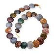 14k Gold & 20mm Ocean Jasper Disc Necklace- 18 IN
