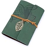 EvZ Vintage Dark Green PU Leather Cover Loose Leaf Blank Notebook Journal Diary Gift