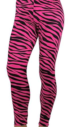 Men's 80's Heavy Metal Pants Zebra Black/neon Pink (Small - (Waist 28-32)) at Amazon Menâs 