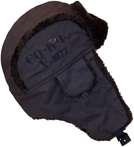 D&Y Aviator/Russian/Trapper W/Faux Fur Military Look Lightweight (One Size) - Brown