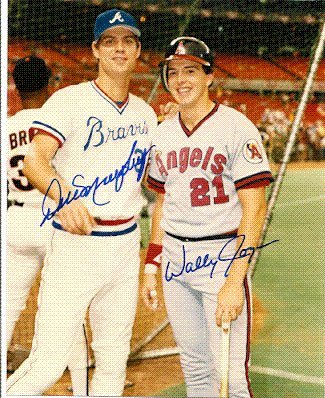 Autographed/Hand Signed 8x10 Photo Wally Joyner And Dale Murphy Atlanta Braves