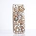 Happy Hours Luxury 3D Handmade Glitter Crystal Rhinestone Fashion Bling Case Cover Clear Hard Phone Shell Protection for Apple iPhone 6 Plus (5.5 Inch) & Free Gift Stylus Pen Complicated Flowers Heart Stars#