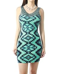 Acrylic/Cotton/Nylon/Polyester/Rayon/Spandex/Viscose/Wool Sleeveless Spring Summer Fall Winter Cutout General Print  Dress