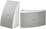 Yamaha NS AW 592 2-Wege Au�enlautsprecher (150 Watt, 88 dB) Paar weiss