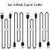 Type C Cable, A-store [4-Pack] 3.3ft/1m 56k ohm pull-up resistor USB Type C to Type A Cable for Nexus 6p/5X,LG G5 and Other Type-C Devices