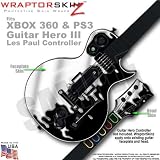 Chrome Drip on Black WraptorSkinz Skin fits XBOX 360 & PS3 Guitar Hero III Les Paul Controller