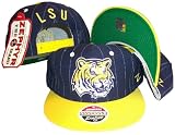 Louisiana State LSU Tigers Pinstripe Purple/Yellow Two Tone Snapback Adjustable Plastic Snap Back Hat / Cap