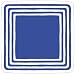 Entertaining with Caspari Set of 2 Stripe Border Salad Plates, 16 Plates, Blue