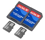 4GB Sandisk Micro SDHC Card + Adapter Twin Pack