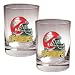Kansas City Chiefs NFL 2pc Rocks Glass Set - Helmet logo