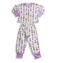 Baby Girl by MJ Collection - Girls Long Sleeve Thermal Underwear Set, White, Multi (Size 4)