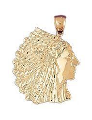 CleverEves 14K Gold Pendant American Indians 10.4 - Gram(s)