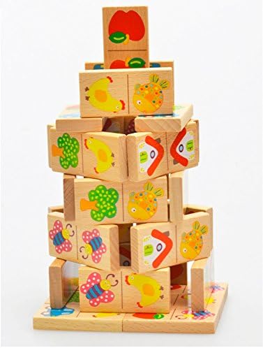 Solitaire Domino 28Pcs Blocks Animal Domino Toys Multicolor Educatinal Building Blocks
