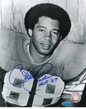 Charlie Sanders Autographed/Hand Signed Detroit Lions 8x10 Photo HOF 07- Tri-Star Hologram