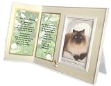 Four Feet in Heaven Poem Cat Memorial Keepsake Picture Frame and Pet Loss Sympathy Gift