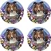 Set of Four Shetland Sheepdog Ambiance Coasters - Style vpa18