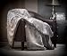 Chinchilla Faux Fur Throw Blanket Rug with Chinchilla Faux Fur on Both Sides Large 50" x 70"