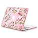Kuzy Compatible with MacBook Pro 13.3 inch Case Release 2015-2012 Older Version Hard Cover for Model A1502, A1425 with Retina Display Shell Plastic, Vintage Flowers Pink