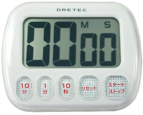 DRETEC デジタルタイマー 「スウィーツ」 ホワイト T-154WT