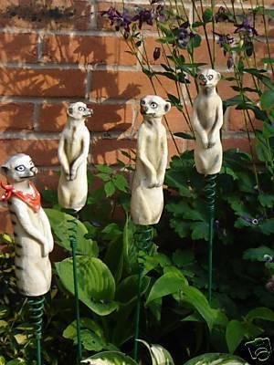 Childrens Toyshop  Outdoor Living : Set Of 4 Meerkats On Stakes