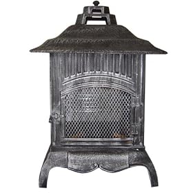 Well Traveled CICP Pagoda Cast Iron Chiminea, Pewter