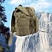Olive Drab Backpack With Leather Sraps