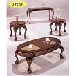 Cantebury Cherry Finish 3pc Pack Coffee/End Table By Acme Furniture