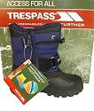Boys Girls Kids Trespass Kukun Waterproof Ski Snow Boots Sizes 10, 11, 12, 13, 1 & 2