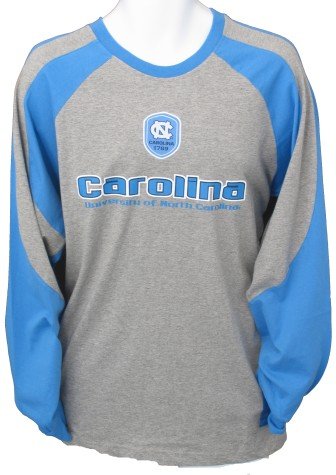 Buy Men`s North Carolina Tar Heels L S Heather Gray Overdrive Tee